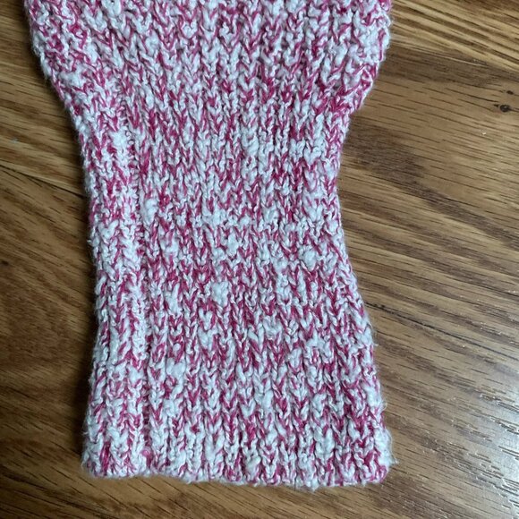 Free People Linen Cotton Electric City Sweater Marled White Pink Flowy Pullover - Picture 6 of 13